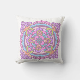 Almohada con adorno de tracería de colores brillan