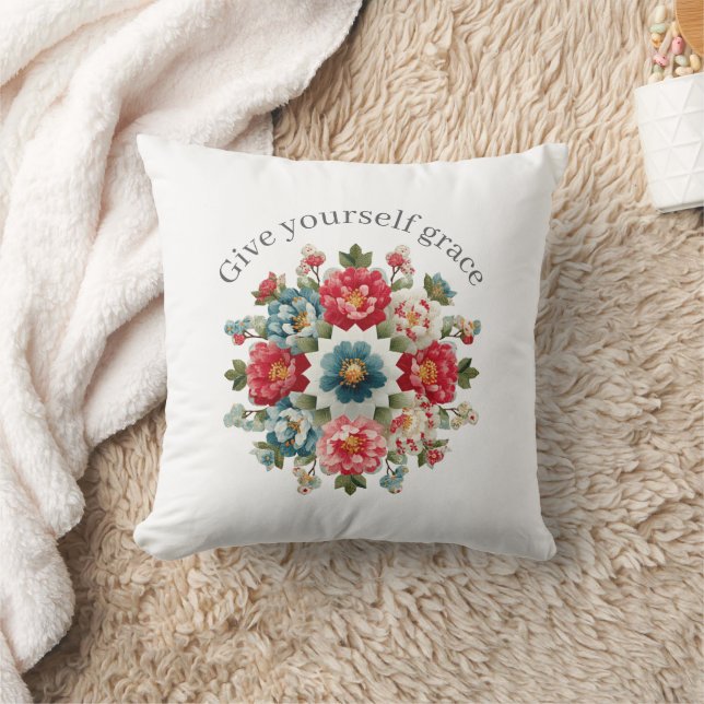 Almohada con Afirmación de Darse Gracia (Manta)