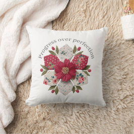 Almohada con Afirmación de Progreso sobre Perfecci