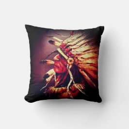 Almohada con arte original "Kiowa Chief"