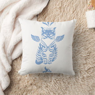 Almohada con arte tribal elegante de gato