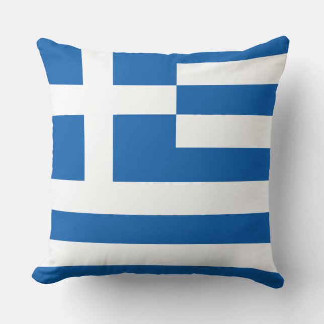 Almohada con bandera de Grecia (Anverso)