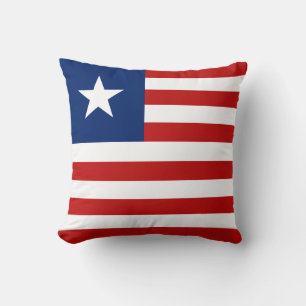Almohada con bandera de Liberia x bandera