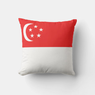 Almohada con bandera de Singapur x bandera