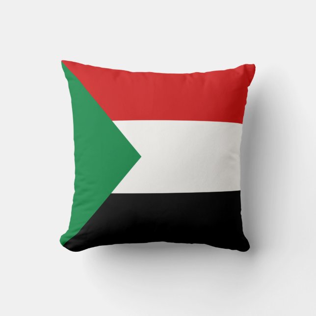 Almohada con bandera de Sudán x bandera (Anverso)