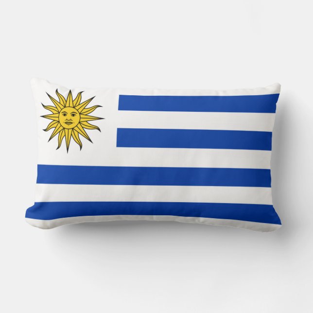 Almohada con bandera de Uruguay (Anverso)