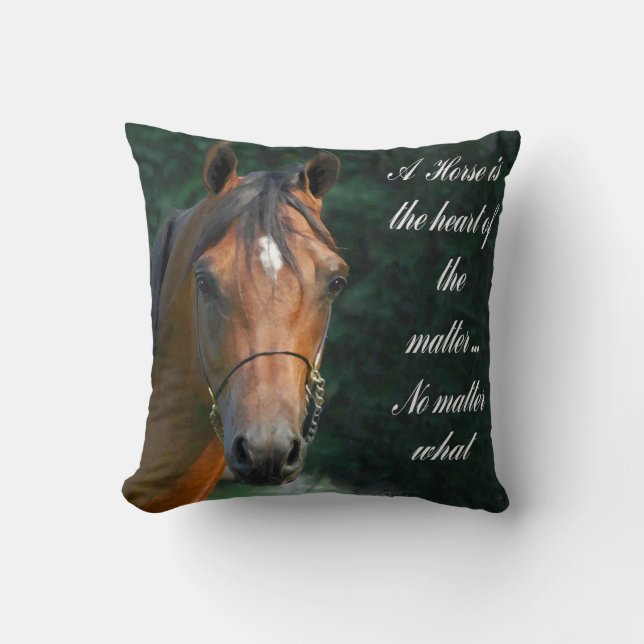 Almohada con Cabeza de Caballo y diciendo (Anverso)