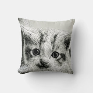 Almohada con cara de gatito adorable