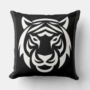 Almohada con Cara de Tigre Blanco