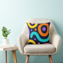 Almohada con círculos geométricos audaces