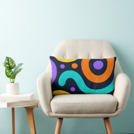 Almohada con círculos geométricos audaces