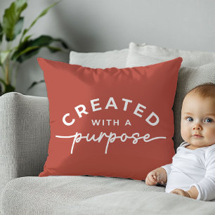 Almohada con cita cristiana rústica
