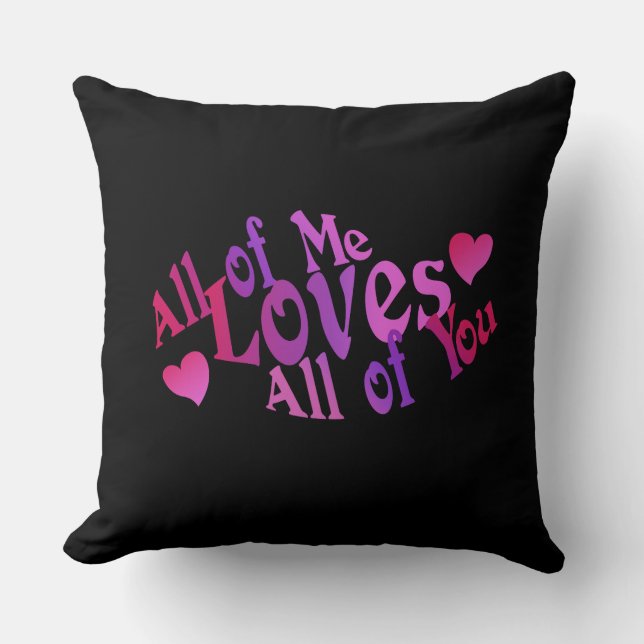 Almohada con cita de amor regalo de San Valentín (Anverso)