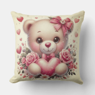 Almohada con Clipart de Osito de Peluche Lindo