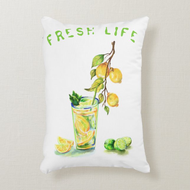 Almohada con cóctel de limones (Frente (Vertical))