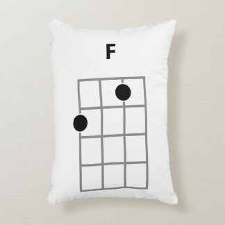 Almohada con diagrama de acordes de ukulele | F & 
