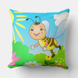 almohada con dibujo infantil, abeja personalizado 