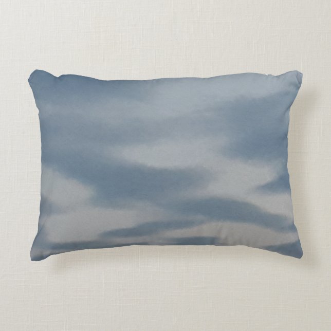 almohada con diseño azul celeste (Anverso)