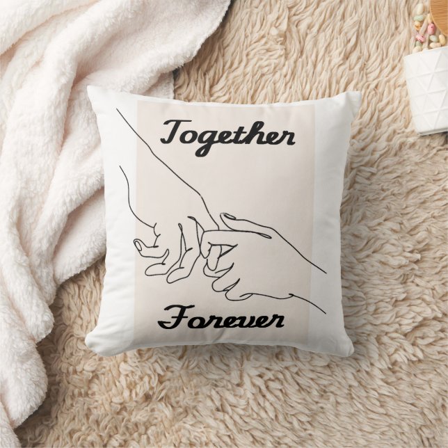 Almohada con diseño de arte de línea minimalista ' (Manta)