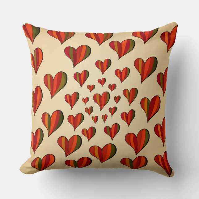 Almohada con diseño de corazón hilado (Anverso)