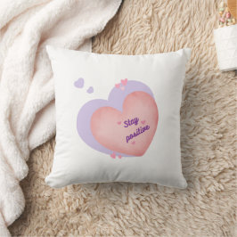 Almohada con diseño de corazón - Mantente positivo