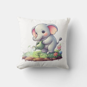 Almohada con diseño de elefante lindo