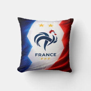 Almohada con diseño de gallo de la bandera de Fran