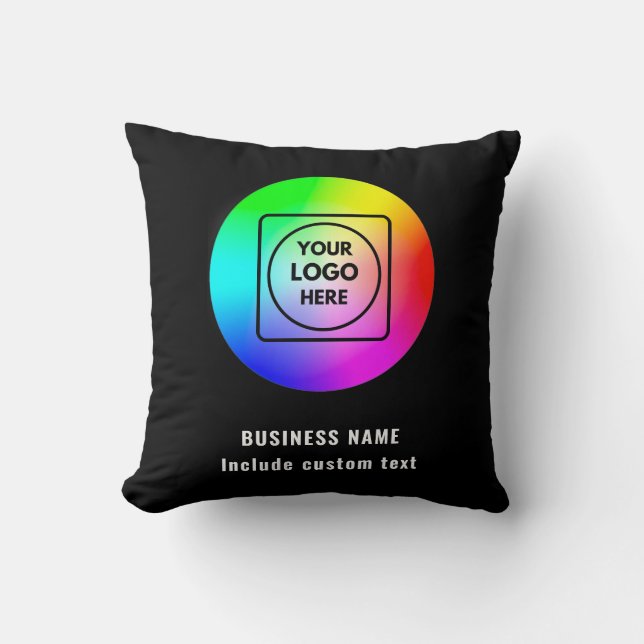 Almohada con diseño de logotipo empresarial a dos  (Anverso)