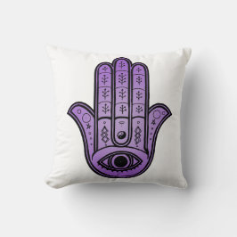 almohada con diseño de mano de Hamsa