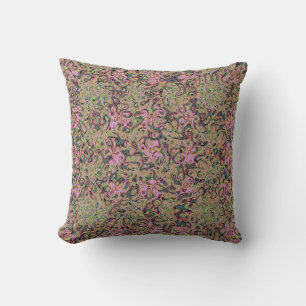 Almohada con diseño de patrón rosa victoriano