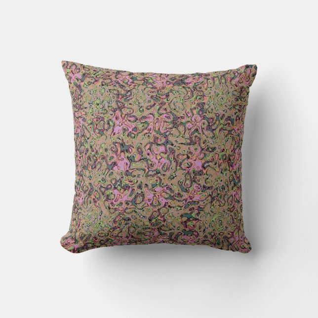 Almohada con diseño de patrón rosa victoriano (Anverso)