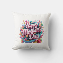 almohada con diseño temático del día de la madre
