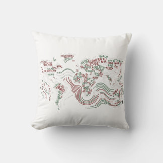 Almohada con diseño tipográfico de la Tierra