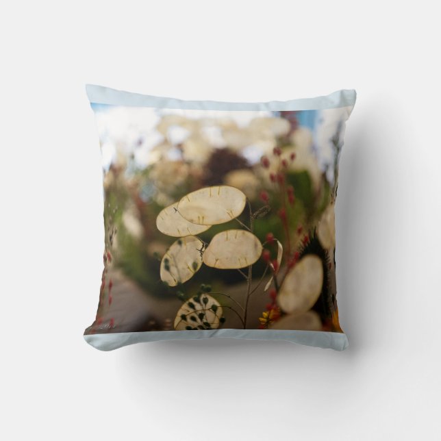 Almohada con diseños de hojas (Anverso)