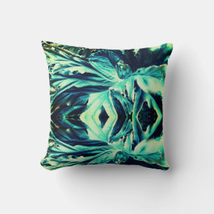 Almohada con efecto psicodélico funky de plantas v