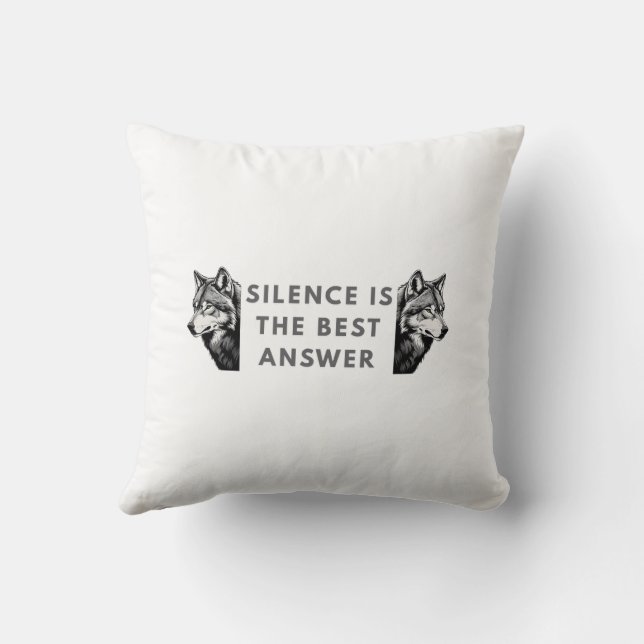 Almohada con el dicho 'El Silencio Es La Mejor Res (Reverso)