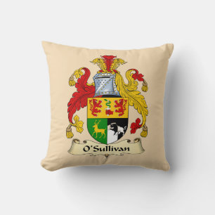 Almohada con el Escudo de Armas de la Familia O'Su