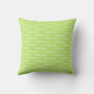 Almohada con el nombre del niño LimeGreen HAMbyWG