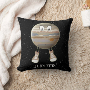 Almohada con el planeta Júpiter y estrellas