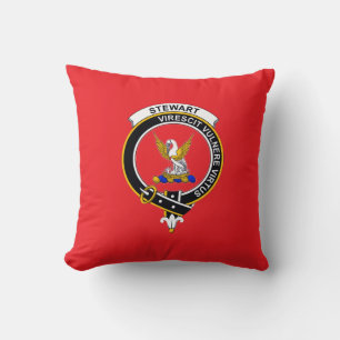 Almohada con emblema y lema del clan Royal Stewart