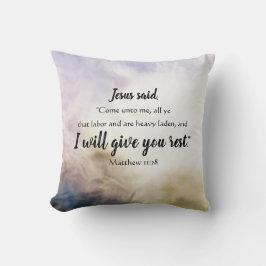 Almohada con Escrituras de Descanso