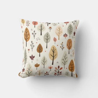 Almohada con estampado de árbol lindo