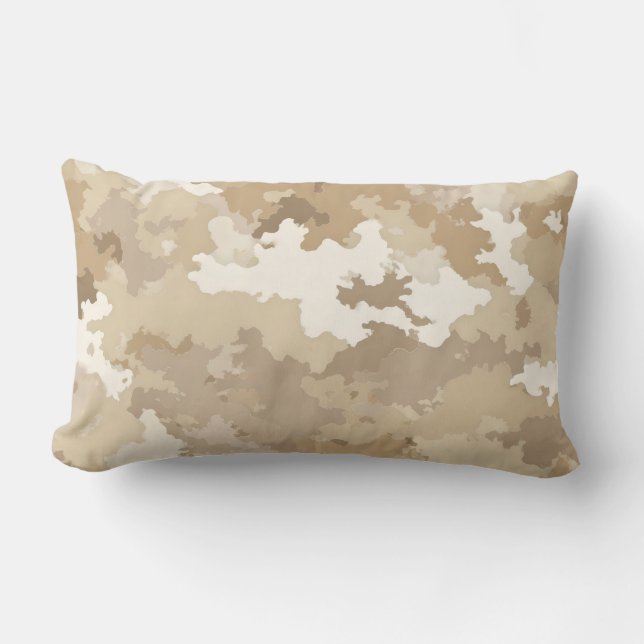 Almohada con estampado de camuflaje militar (Anverso)
