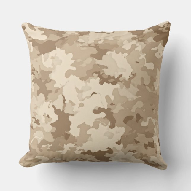 Almohada con estampado de camuflaje militar (Anverso)