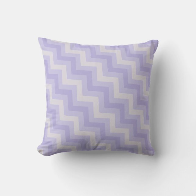 Almohada con estampado de chevron en zigzag gris p (Anverso)