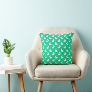 Almohada con estampado de conejo