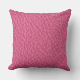 Almohada con estampado de cuero magenta