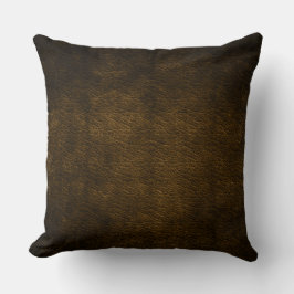 Almohada con estampado de cuero marrón angustiado