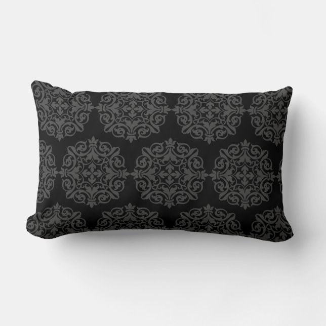 Almohada con estampado de damasco (Anverso)