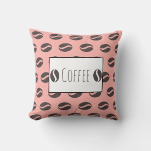 Almohada con Estampado de Granos de Café Funky